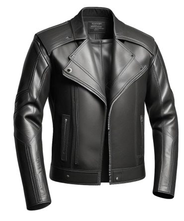 Stylish Black Leather Biker Jacket