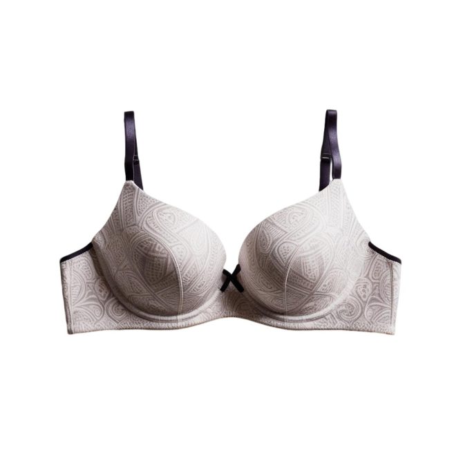 Beige Paisley Bra