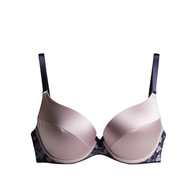 Floral Lace Pink and Blue Bra