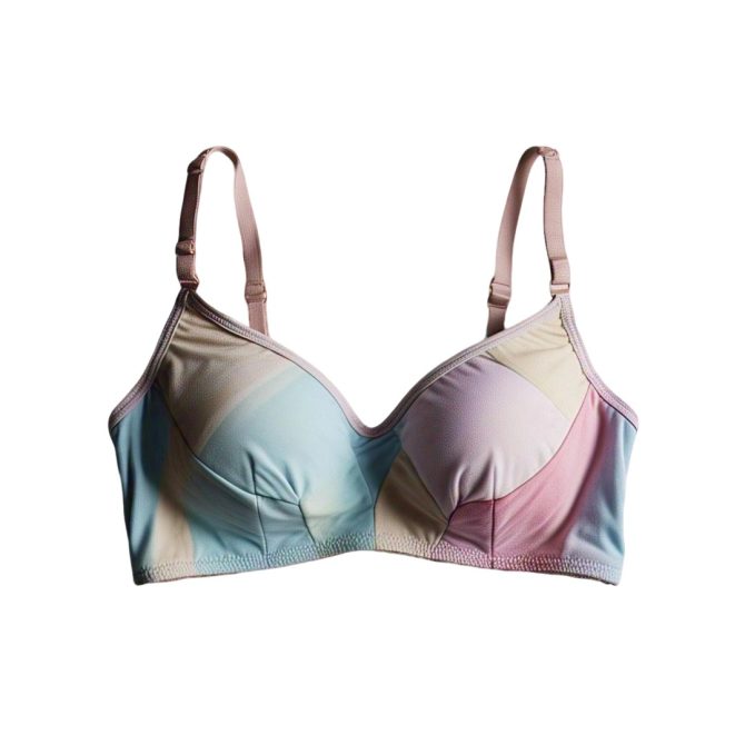 Pastel Gradient Satin Bra