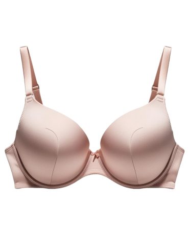 Pink Satin Bow Bra