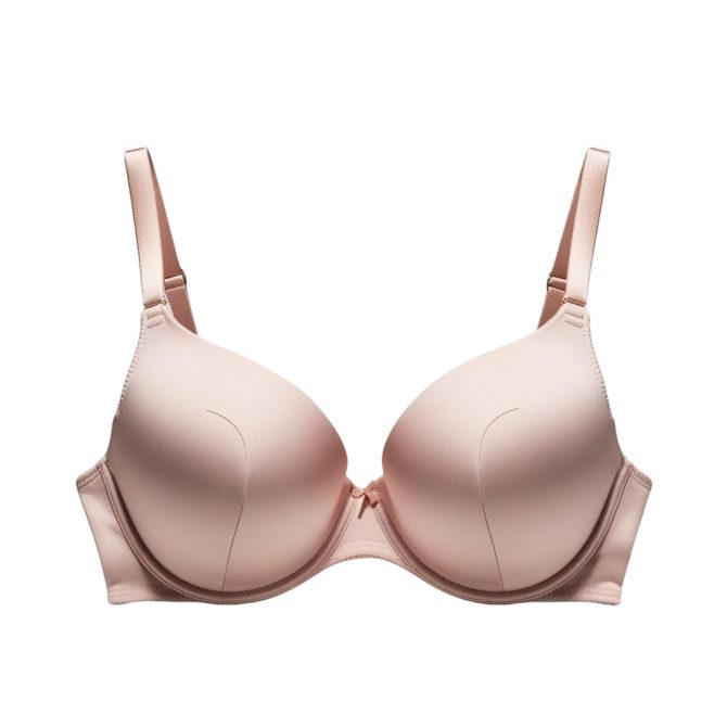 Pink Satin Bow Bra