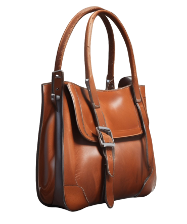 Elegant Brown Leather Handbag