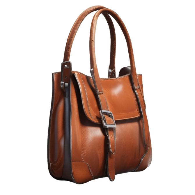 Elegant Brown Leather Handbag