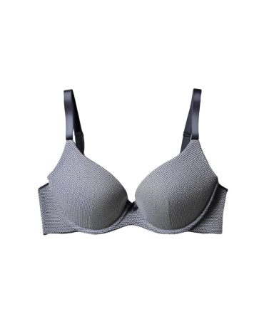 Textured Gray Seamless Bra