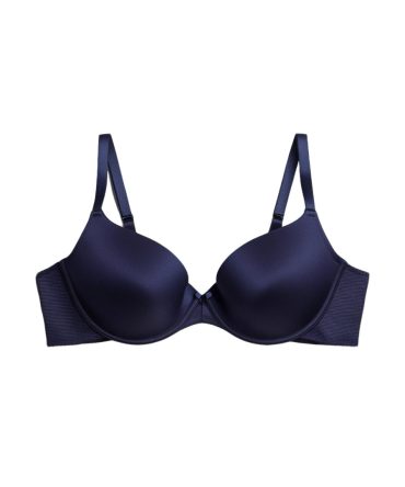 Navy Blue Seamless Underwire Bra