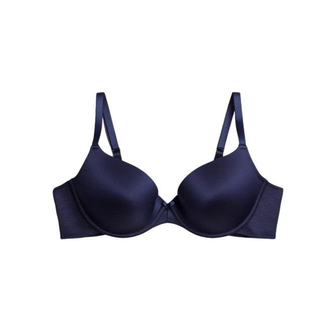 Navy Blue Seamless Underwire Bra