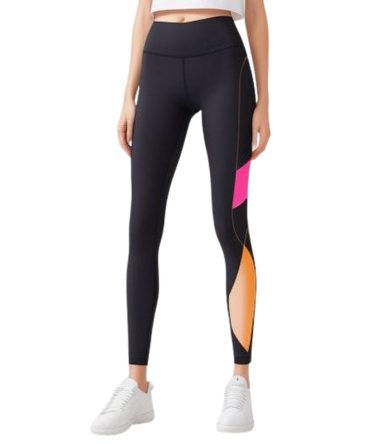 Geometric Accent High-Waisted Leggings