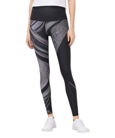 Geometric Elegance Black Leggings
