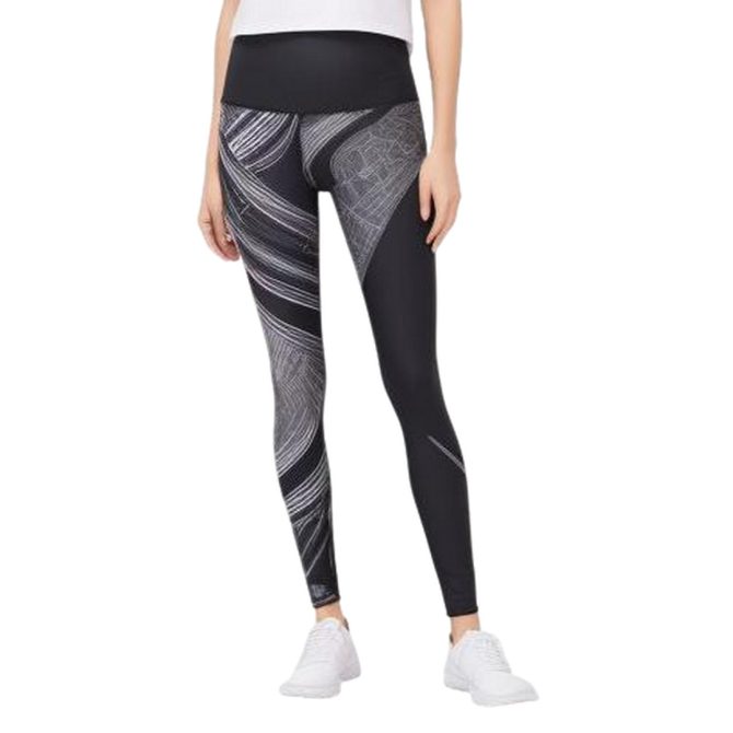 Geometric Elegance Black Leggings