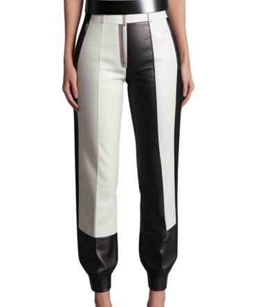 Striking Contrast: Black and White Panel Pants