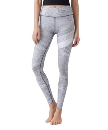 Textured Gray High-Waisted Leggings
