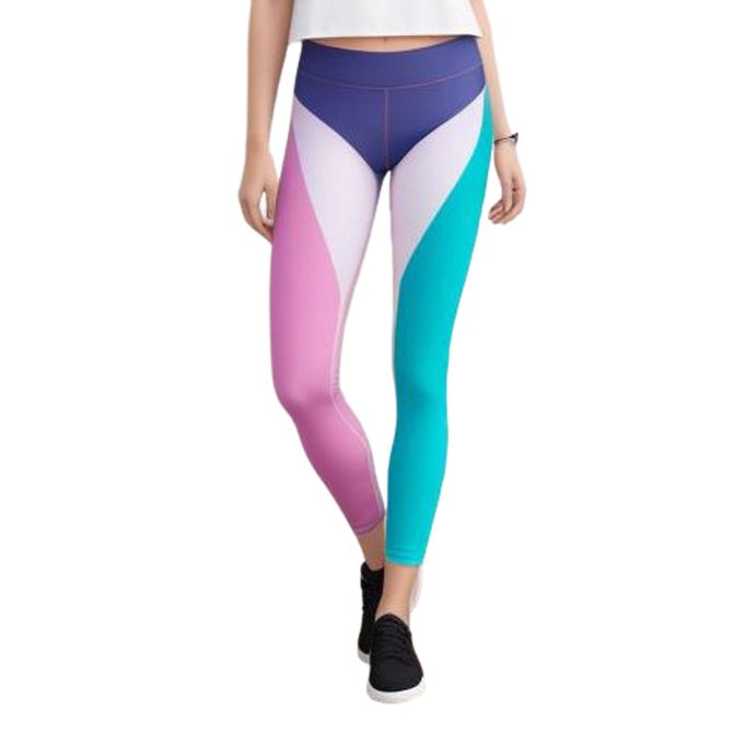 Vibrant Geometric High-Waisted Leggings