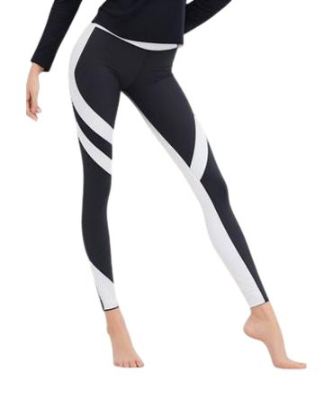 Sleek Diagonal Stripe High-Waisted Leggings