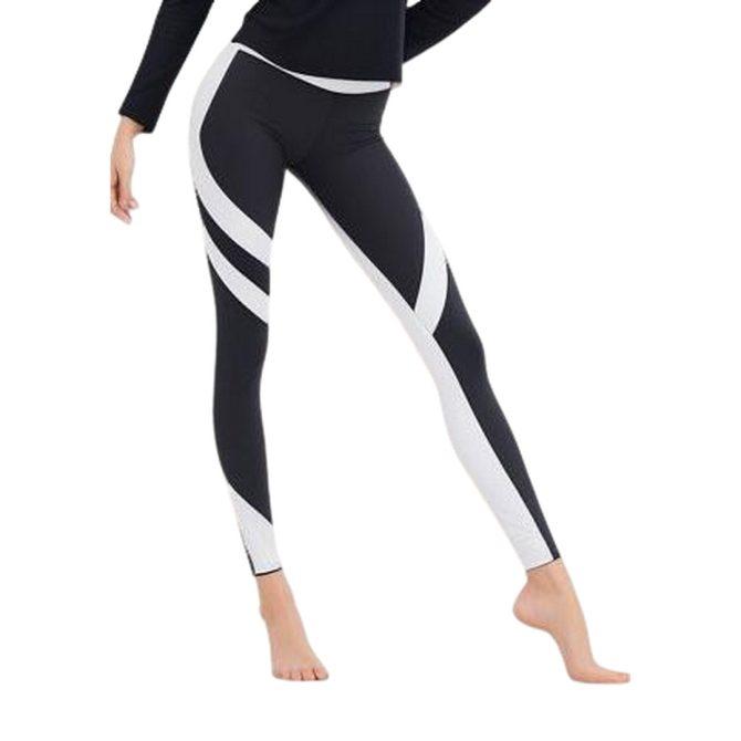 Sleek Diagonal Stripe High-Waisted Leggings