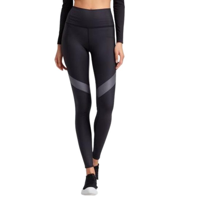 Diagonal Stripe High-Waisted Leggings