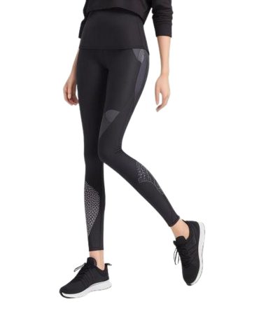 Black Leggings with Mesh Panels