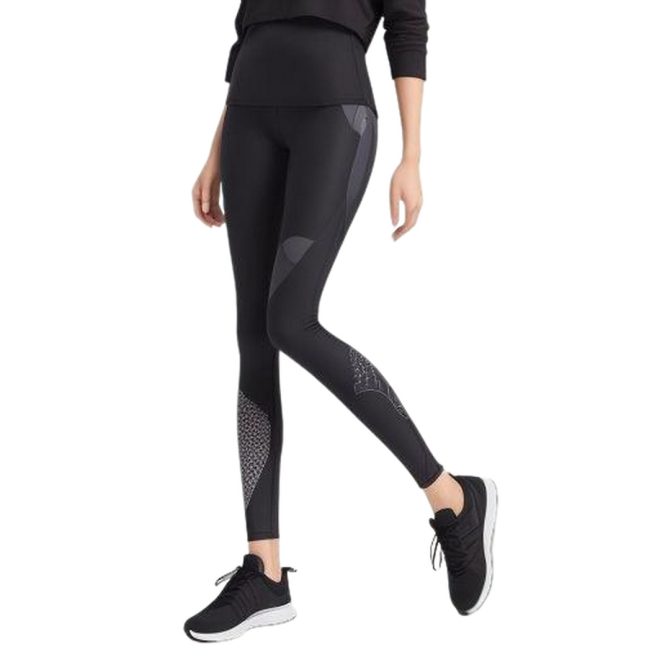Black Leggings with Mesh Panels