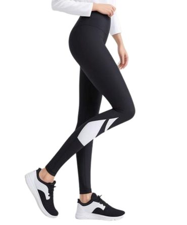Geometric Elegance Black Leggings