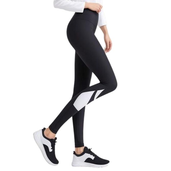 Geometric Elegance Black Leggings