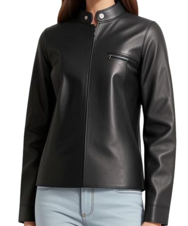 Bold Black Leather Classic with Metal Accents